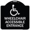 Signmission Designer Series-Wheelchair Accessible Entrance Black & White, 18" H, BW-1818-9739 A-DES-BW-1818-9739 - alternate 1